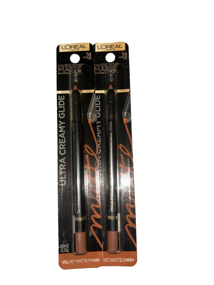 Loreal Colour Riche Matte Lip Liner  114 - Matte-Ing Call- 2 Pack!