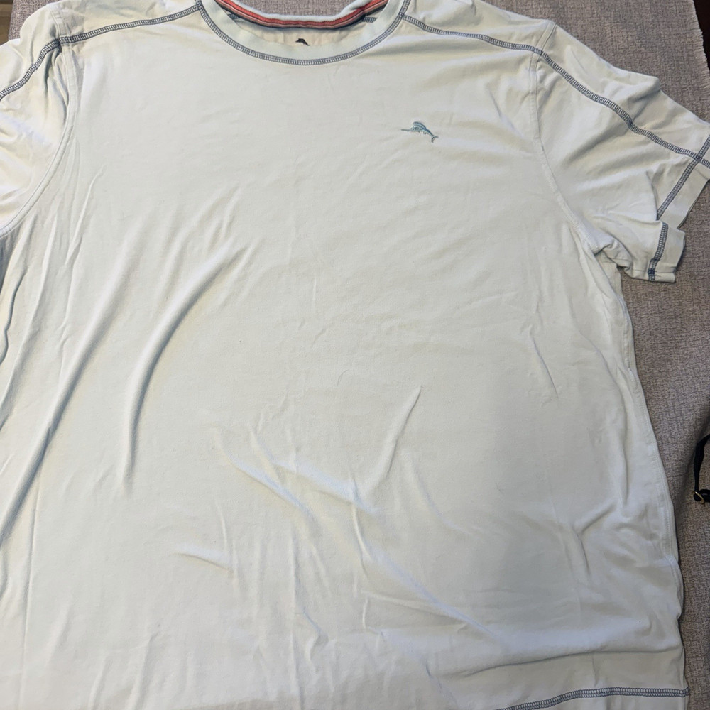 Tommy Bahama Men's XL Light Blue Jersey Cotton Modal Short Sleeve T-Shirt