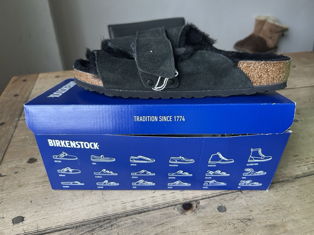 Birkenstock Kyoto shearling black men’s 9 women’s 11