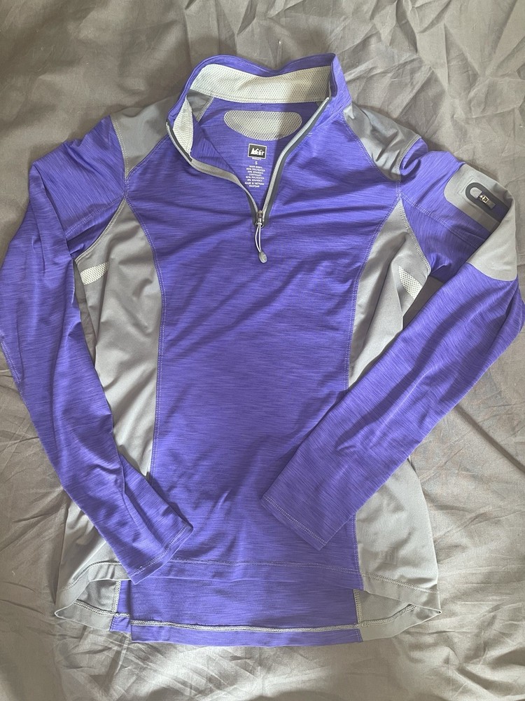 REI Co-Op Women’s Purple 1/4 Zip Pullover, Size S