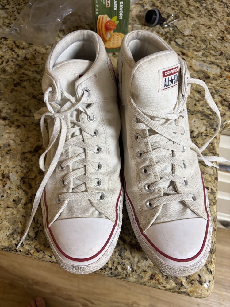 white Converse hightop size 13