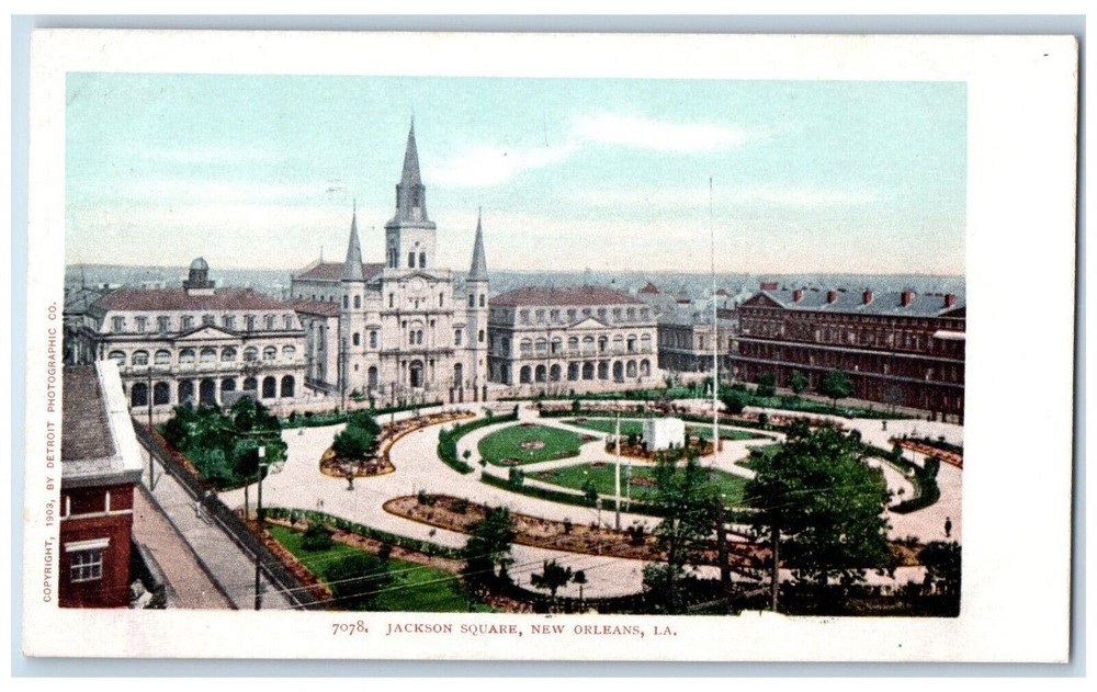 c1905 View Of Jackson Square New Orleans Louisiana LA Unposted Antique Postcard