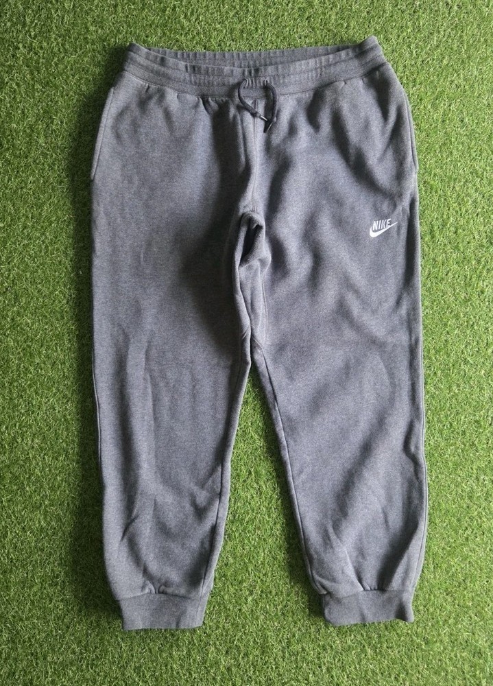 Nike Joggers Men's Sz XL Gray Fleece Jogger Pants Drawstring Pockets 598871-071