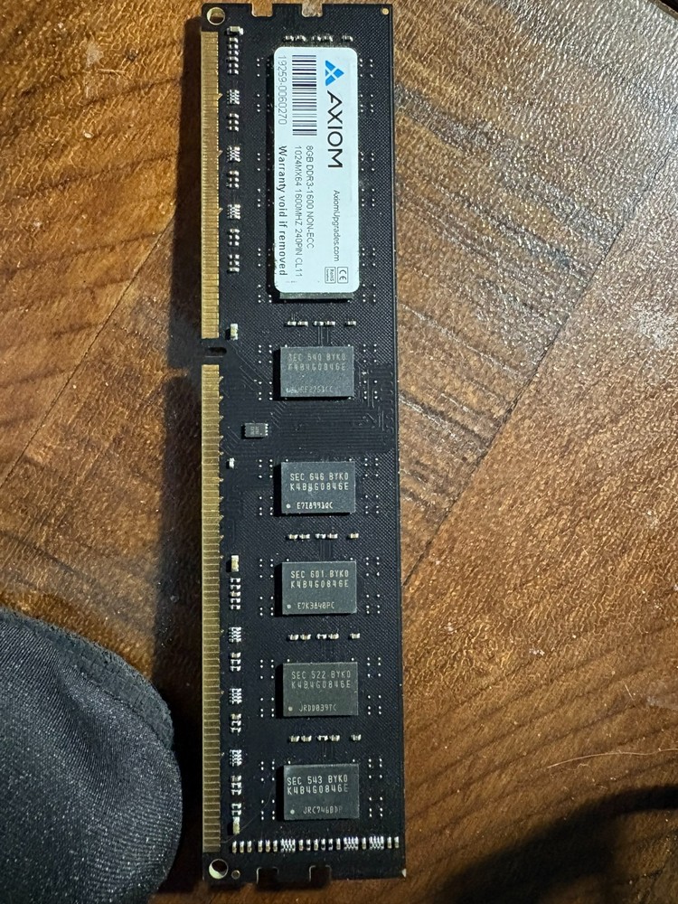 Axiom 8GB DDR3-1600 NON-ECC RAM Memory For Desktops
