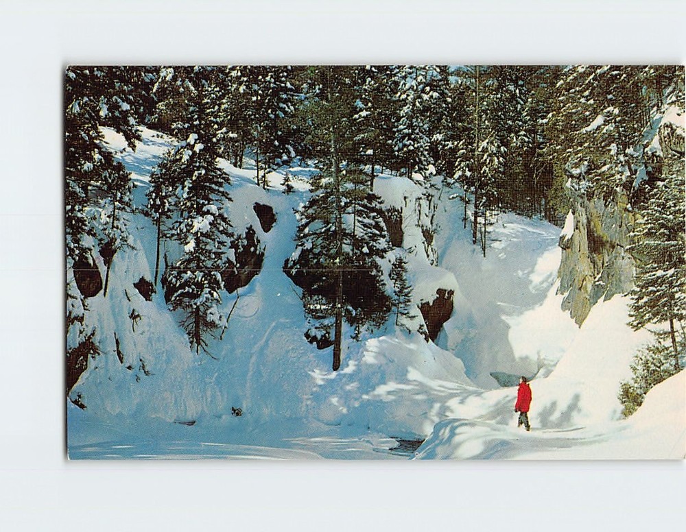 Postcard Winter Smalls Falls Rangeley Maine USA
