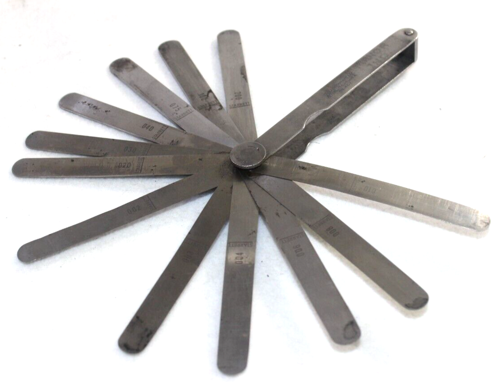 Vintage L.S. Starrett No.467 Feeler Gauge Set .002 to .200 Inch