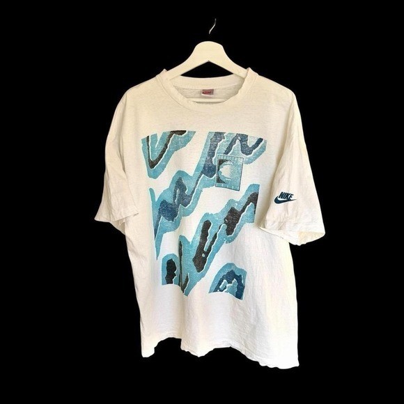 Vintage Nike Challenge Court Tennis White T-Shirt Agassi Men's XL USA