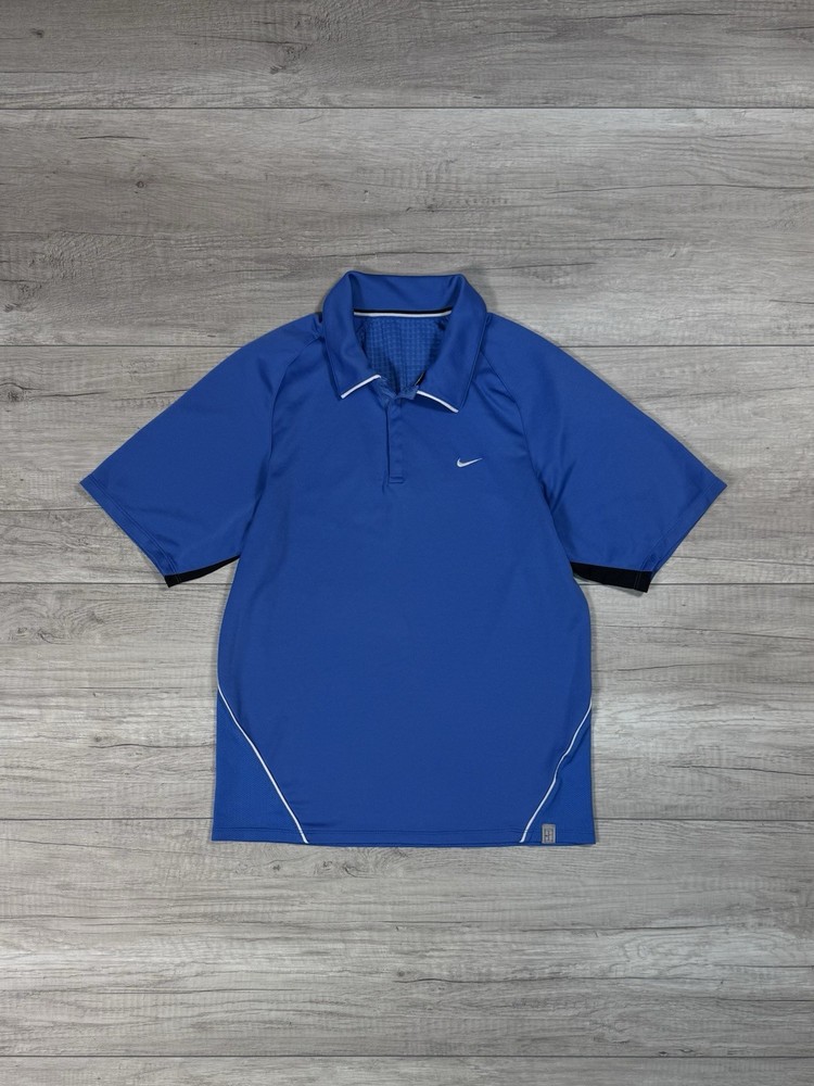 Nike Roger Federer Tennis Shirt Roland-Garros 2006 Vintage Blue Polo Size S