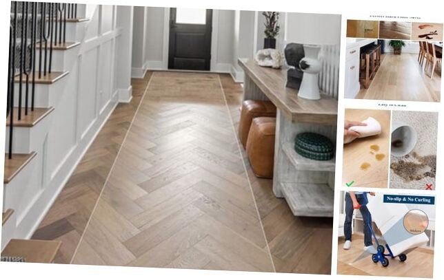 Non-Slip 2x7 Clear Runner Rug for Hallway Kitchen Waterproof Standing Mat