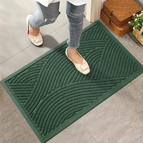 Sturdy Front Door Mat, Absorbent Muddy Dirt Resist Welcome Door Mats Outdoor