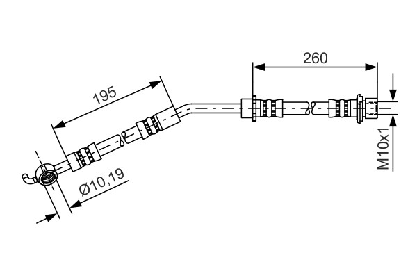 1 987 481 408 Bosch brake hose for Daihatsu, Toyota