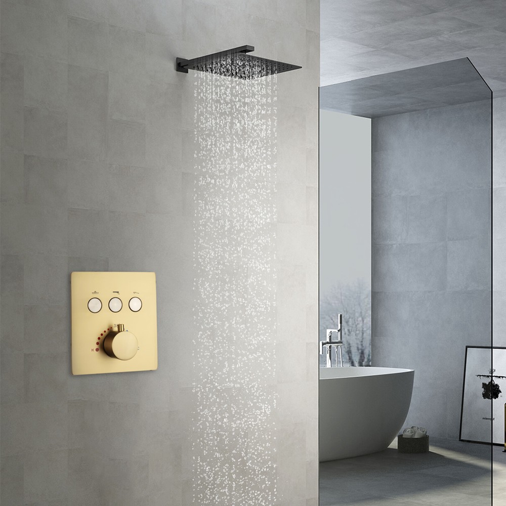 3 Way Function Concealed Thermostatic Shower Diverter Valve For G1/2