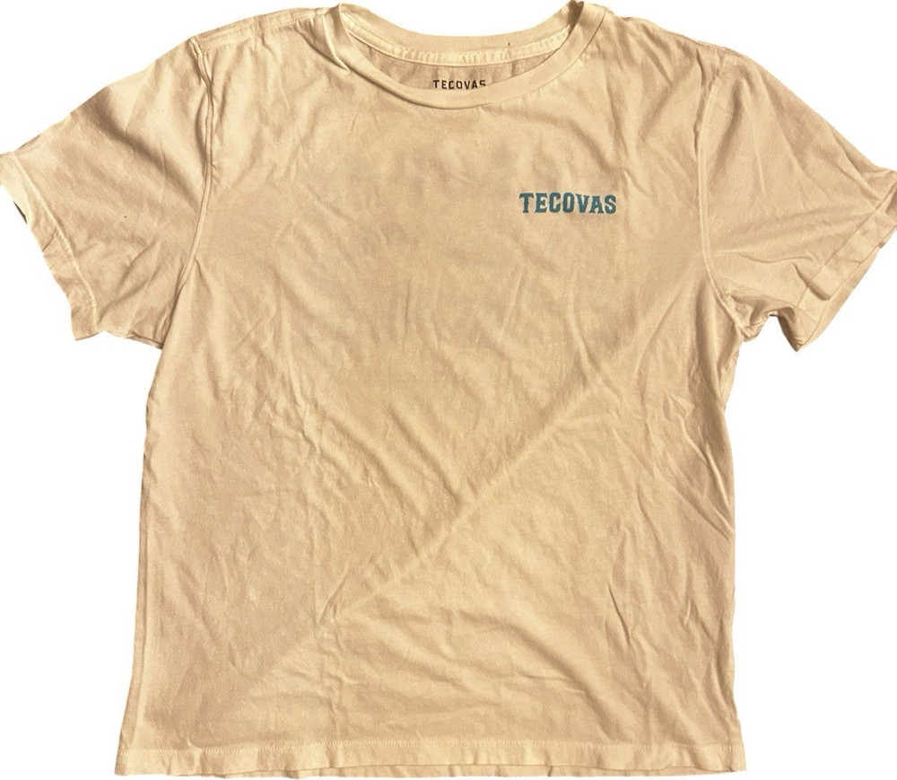 Tecovas Uncompromised Quality Beige Blue L Men's Short Sleeve Cotton Graphic Tee