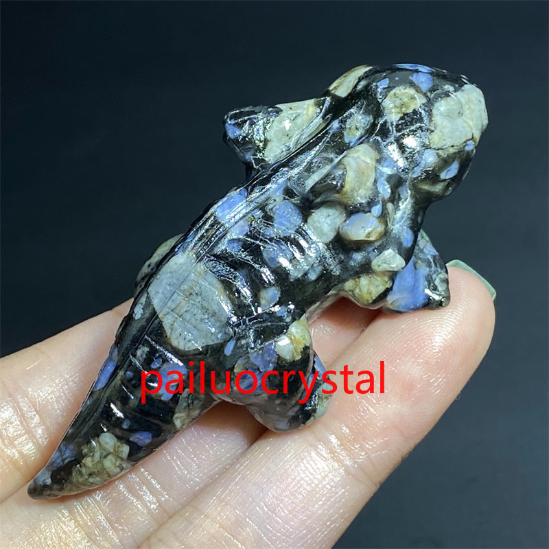 1pc Natural Rhyolite Salamander Quartz Crystal Skull Carved Figurines Reiki 2.5