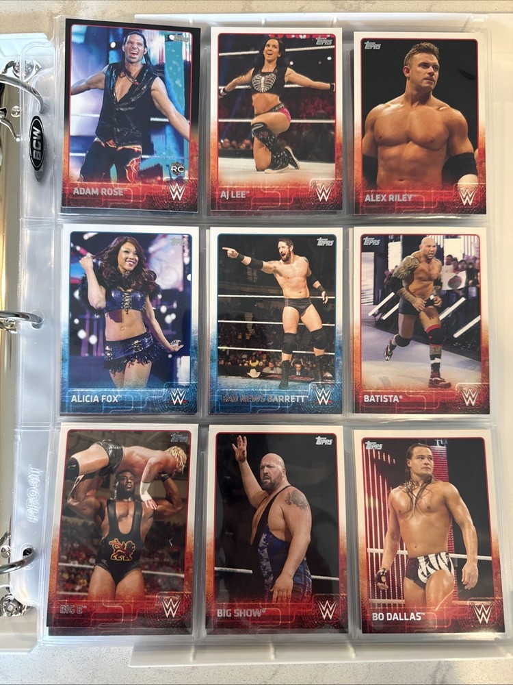 2015 Topps WWE Complete Base Set (Paige RC) in Binder and Hard Case