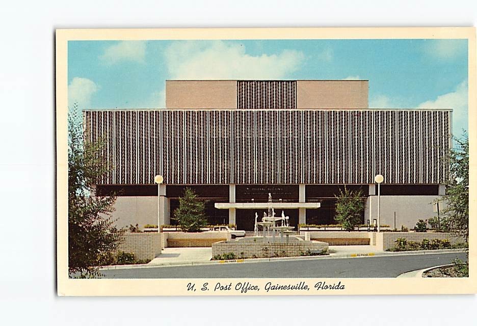 Postcard US Post Office Gainesville Florida USA