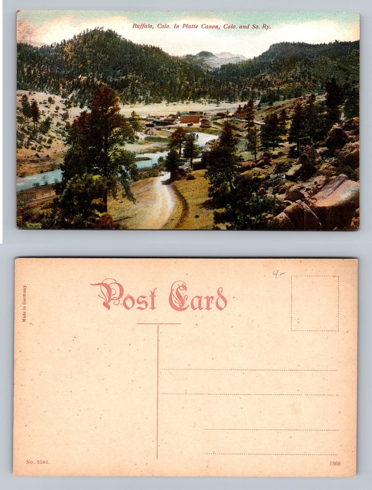 Buffalo, CO-Colorado, Platte Canyon Railroad Scene View Vintage Postcard