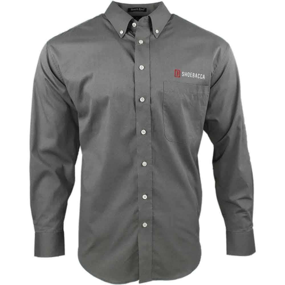 SHOEBACCA Ezcare Pinpoint Collared Long Sleeve Button Up Shirt Mens Size M  Casu
