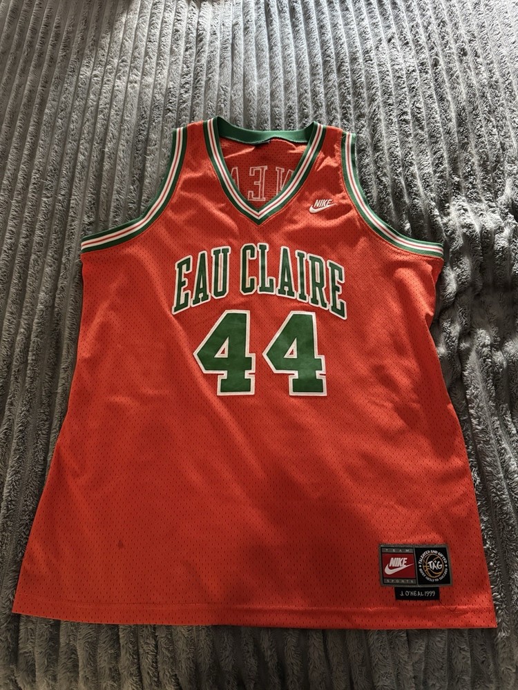 Vintage 1999 Nike Jermaine O’neal Eau Claire High School Basketball Jersey Sz Xl