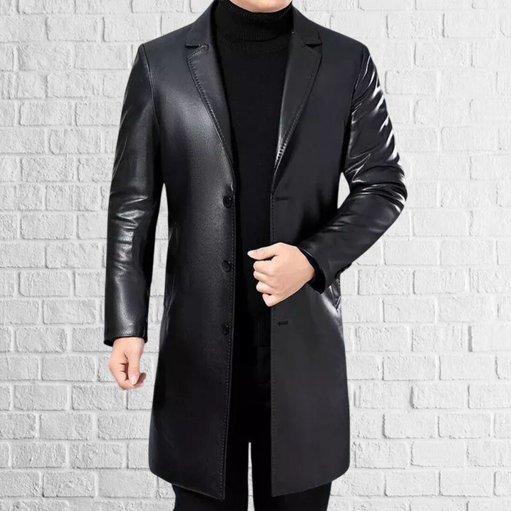 Men's Slim Fit Blue Lambskin Leather Motorcycle Jacket