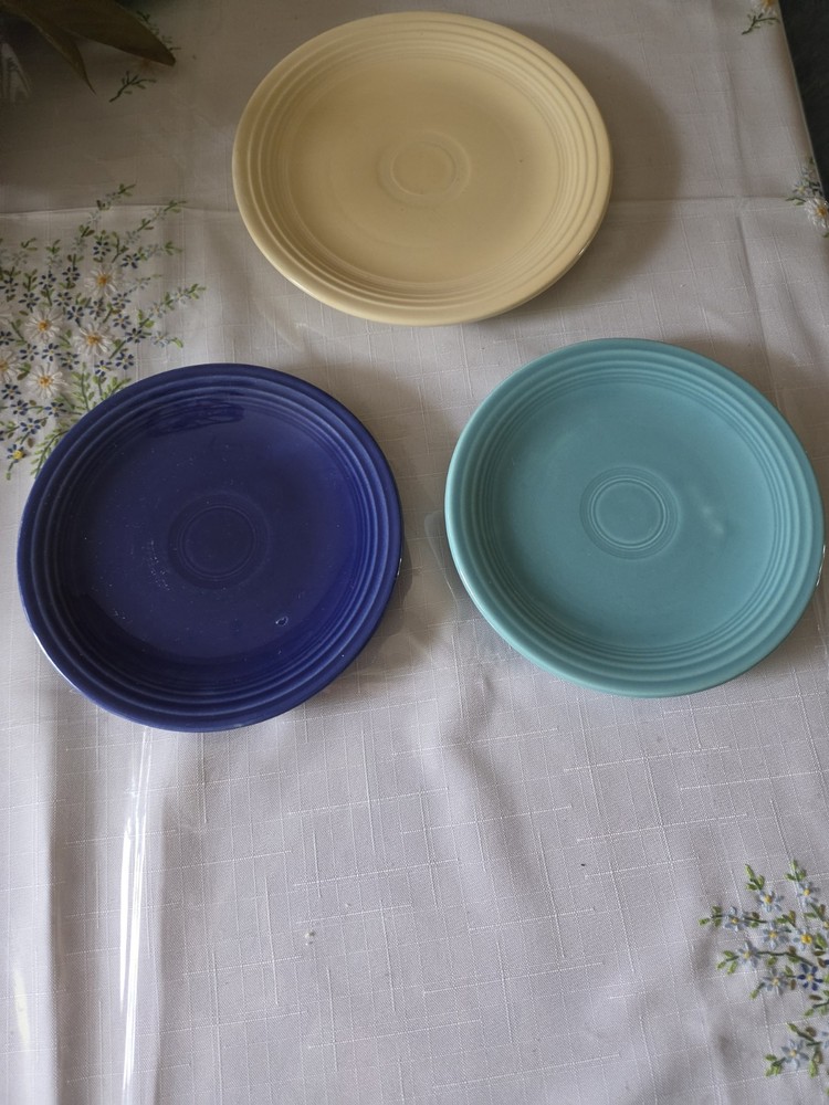 Set of 3 Fiesta HLC Homer Laughlin Fiestaware 1 Plate 7 1/4