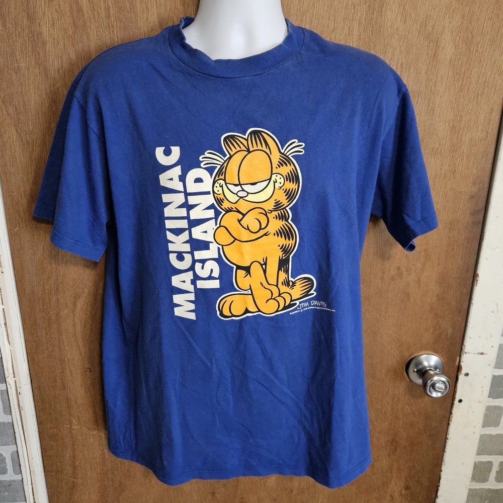 Vintage Velva Sheen Garfiled T Shirt Size Large Mackinac Island