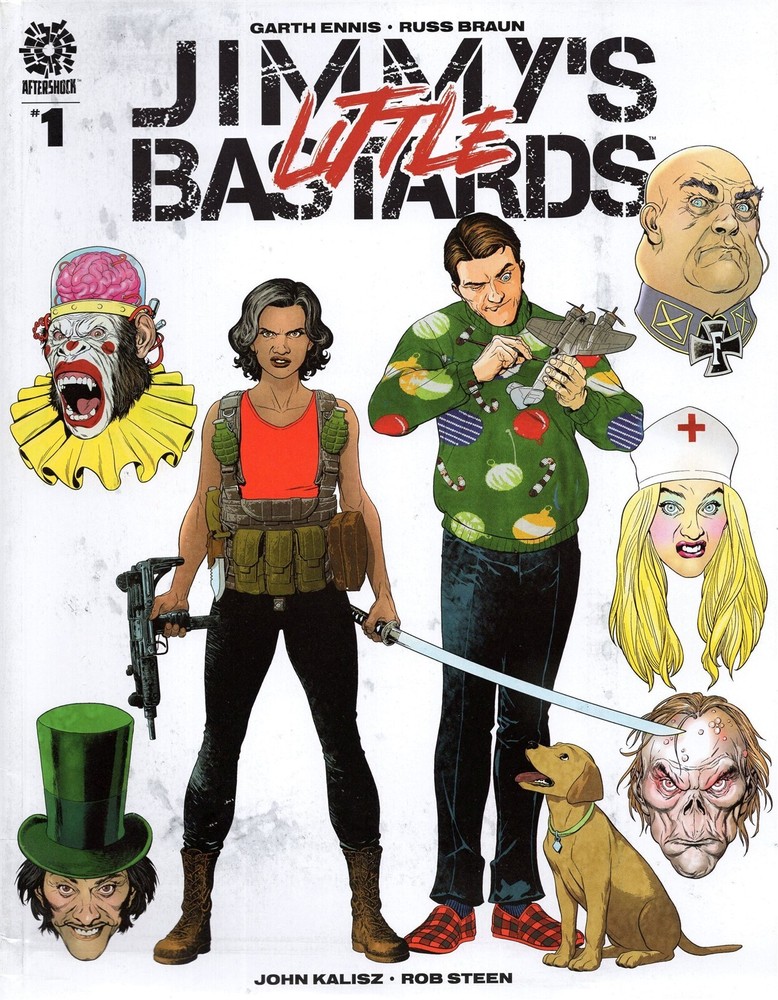 Jimmy's Little Bastards #1 cover A Clarke Garth Ennis satire British super spy
