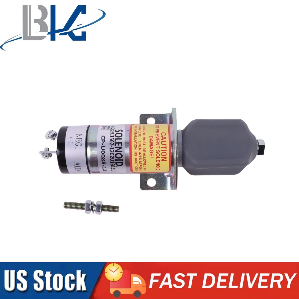 12V Fuel Shutoff Solenoid 1502-12C2U1B1S1 For Kubota DF750 JLG Lift 1500-2040