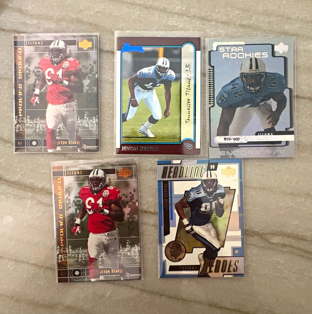 Jevon Kearse Titans Rookie Card Lot with RC numbered to 100