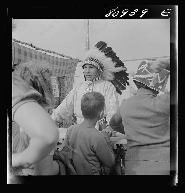 Windsor Locks Connecticut 1941 Indian Fair Native American Man Headdress