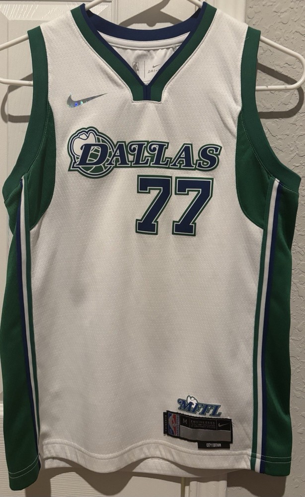 Dallas Mavericks Luka Doncic #77 City Edition Swingman Jersey Youth Medium 10/12