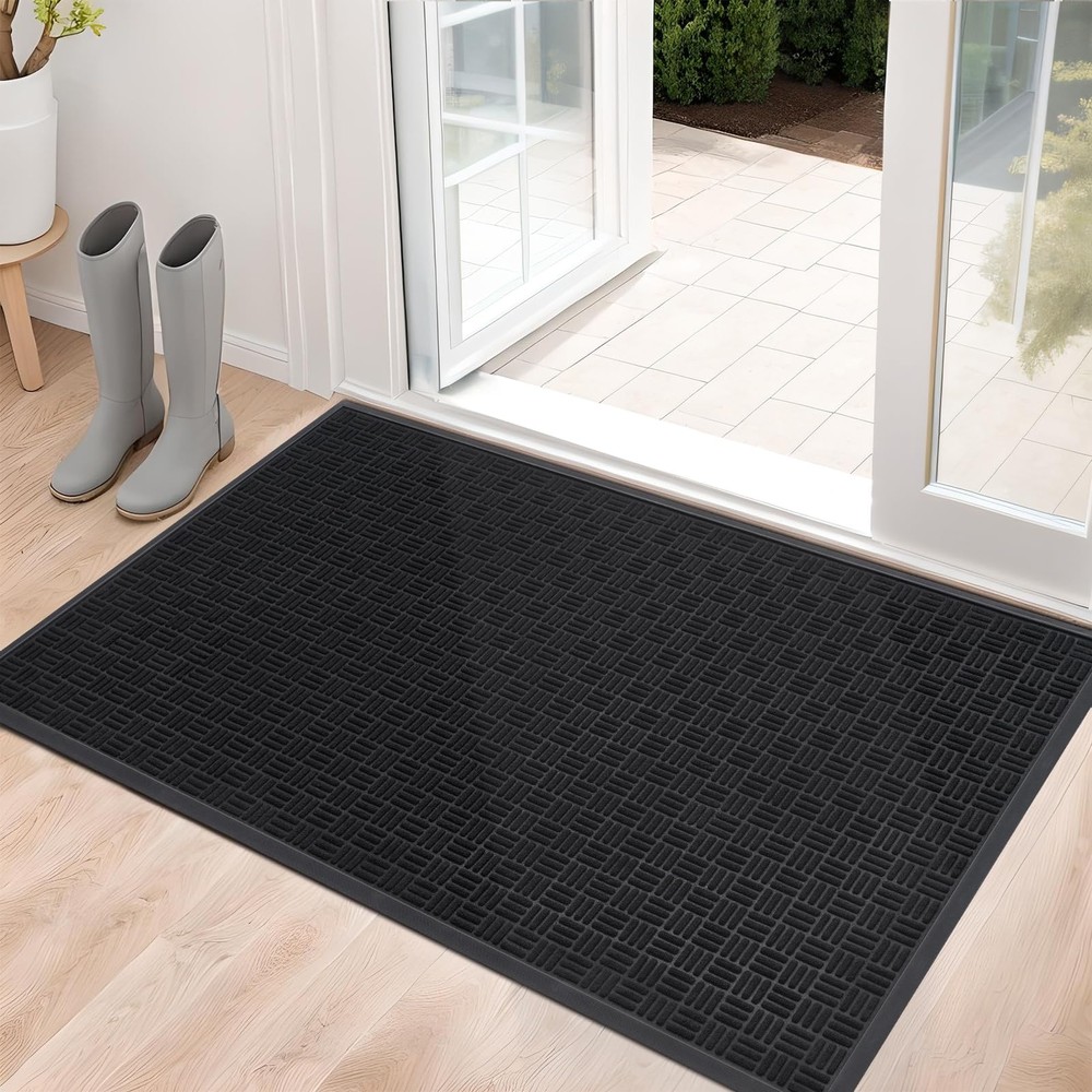 Mibao Front Door Mat, Heavy Duty Durable Welcome Mat for Outdoor Indoor, Dirt...