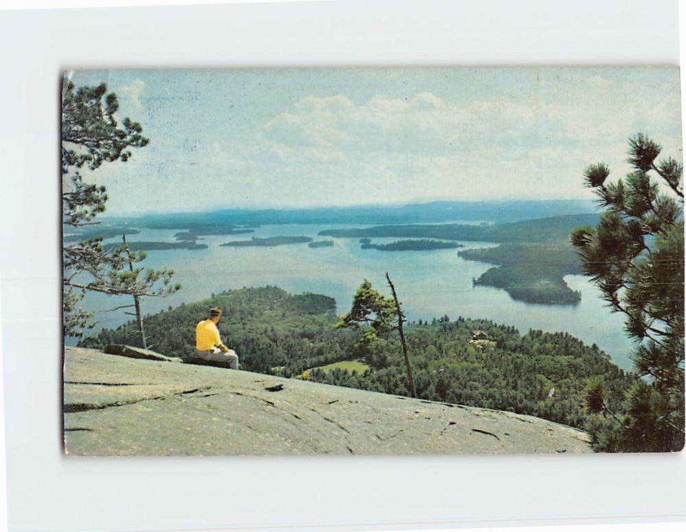 Postcard Big Squam Lake From Rattlesnake Mt. New Hampshire USA