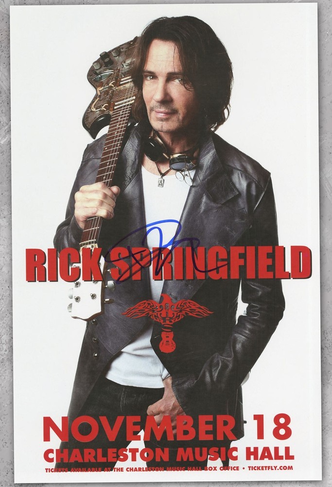 Rick Springfield autographed gig poster 'Don't Talk To Strangers'