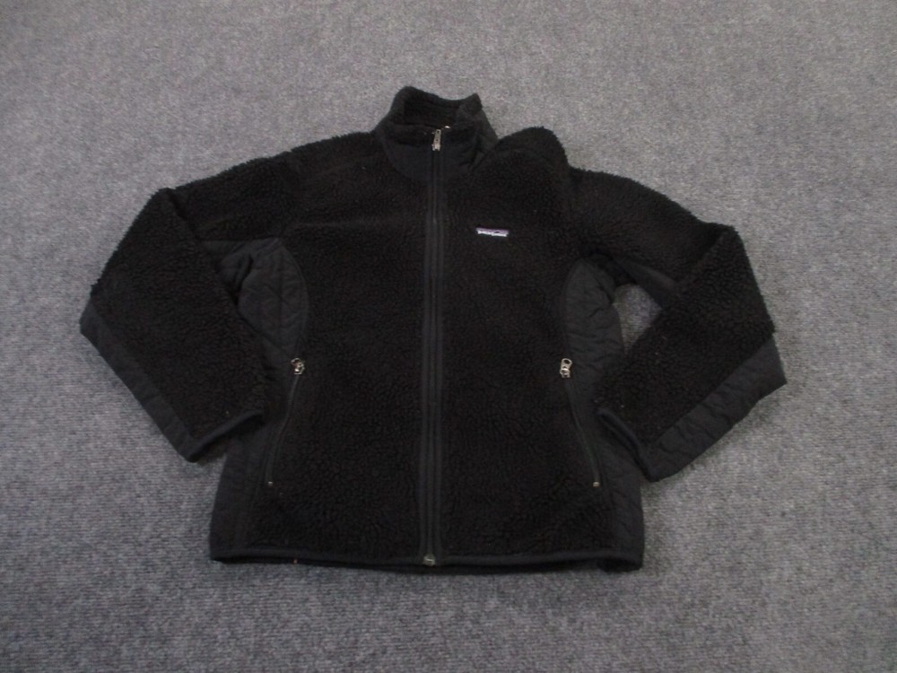 Patagonia Womens M Black Retro X Fleece Sherpa Shearling Jacket 23071