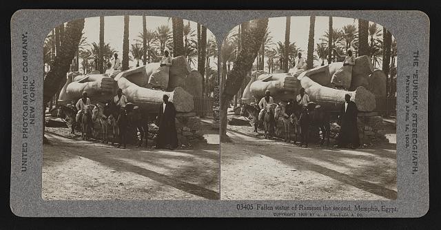 Photo:Fallen statue of Rameses the second, Memphis, Egypt