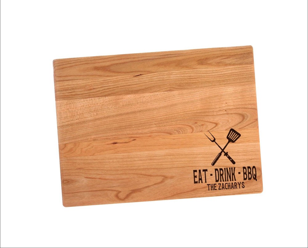 Eat Drink BBQ Cutting Board | Grilling Charcuterie Board | Custom Serving Tray