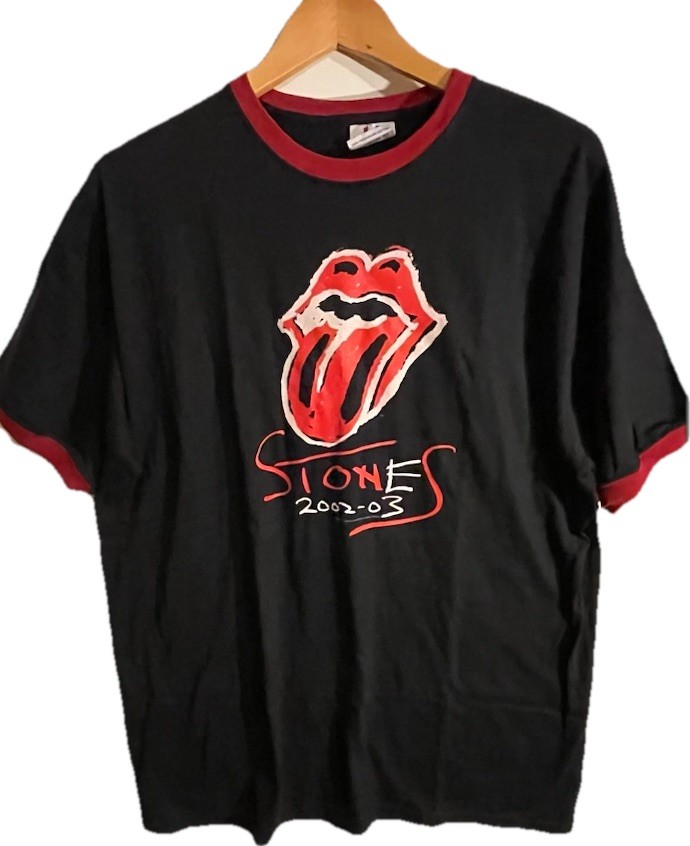 Vintage 2002-03 Rolling Stones Concert Tour T-Shirt Black Size Men’s XL