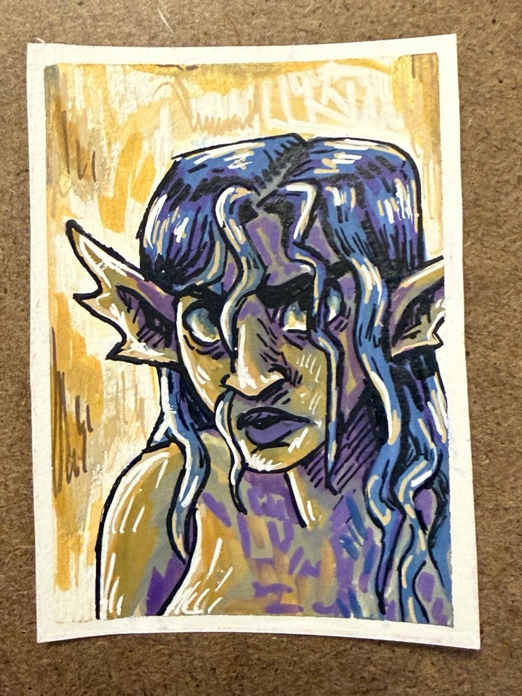 ACEO Original Mermaid Art Fantasy Mermay 