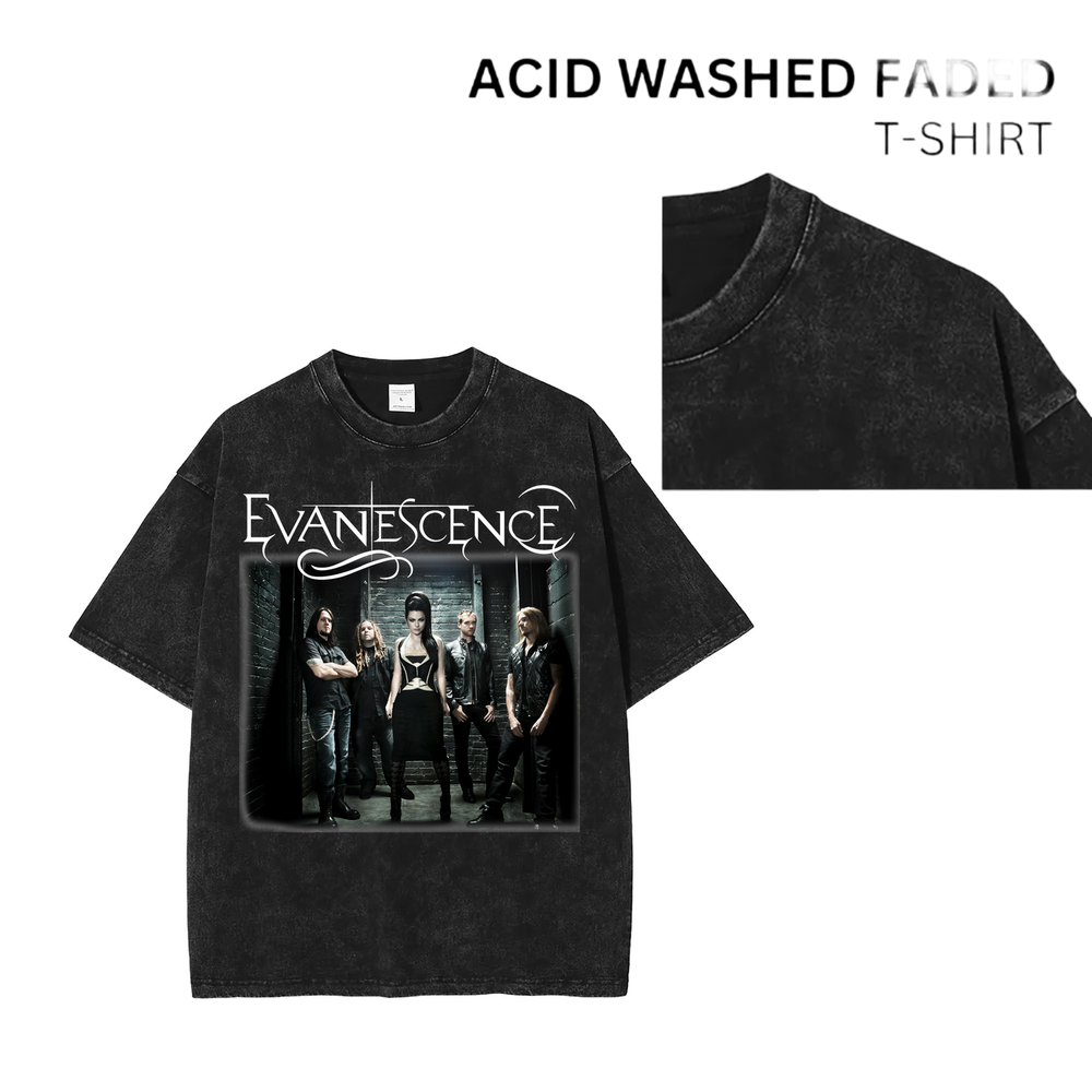 [ACID WASHED FADED] 90s Vintage Feel - Rock Band T-Shirt Unisex New 101400