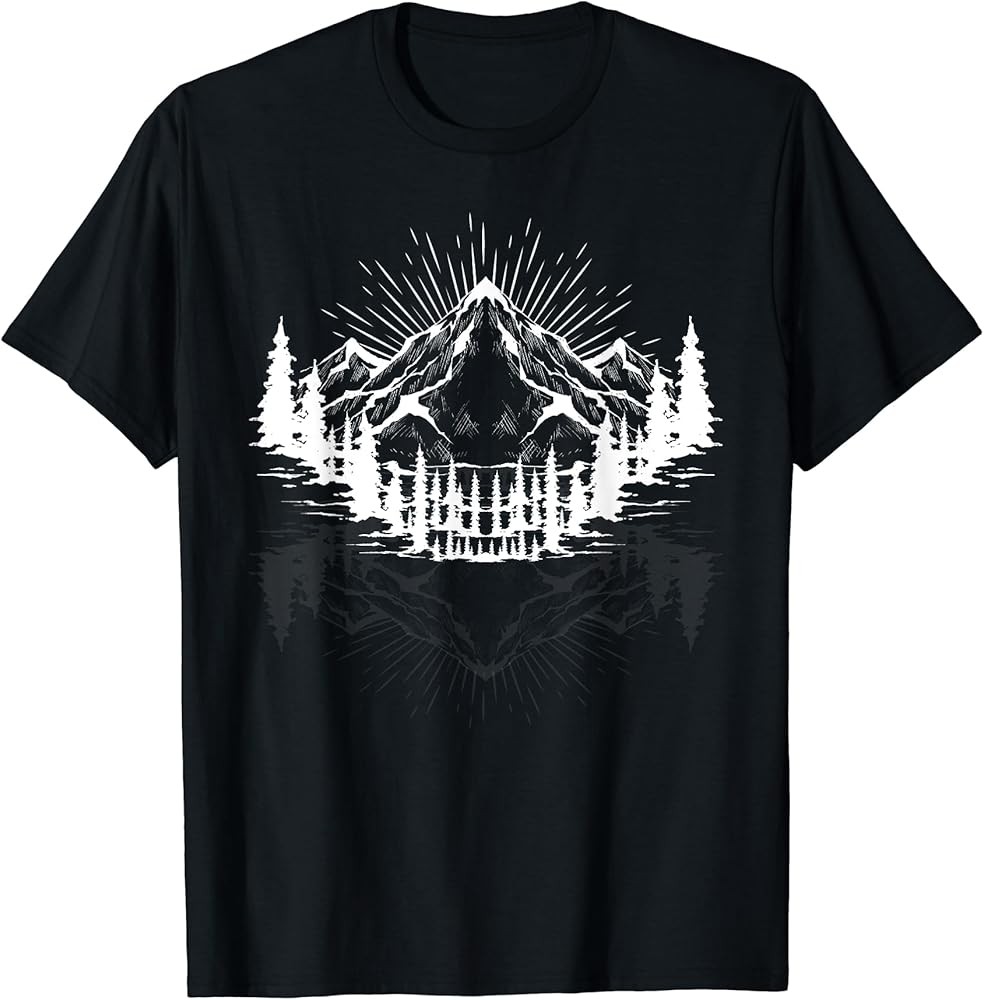Outdoors Wildlife Nature Mountains Trees Forest Hiking T-Shirt