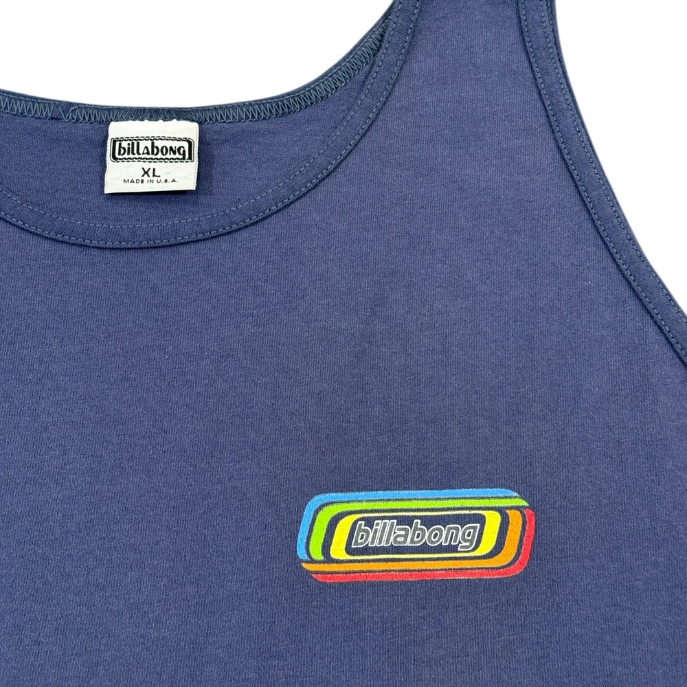 Billabong Tank Top Mens XL Vintage 1997 Y2K Surf Skate Rainbow Logo Made USA 90s