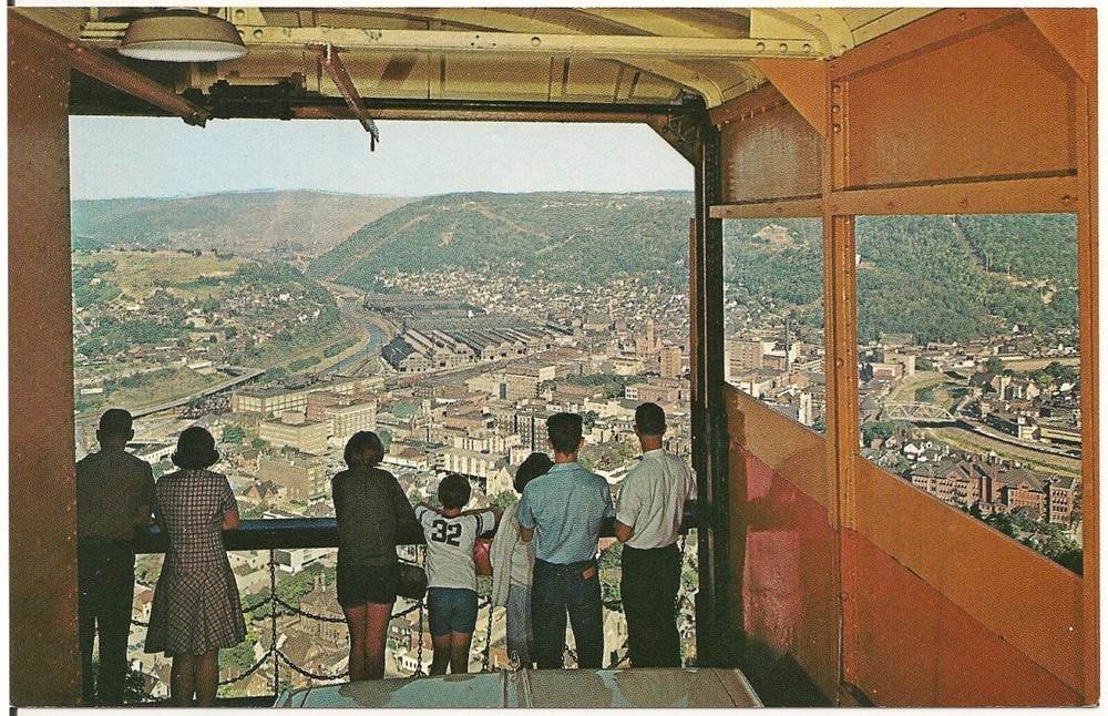 Panoramic View From Inclined Plane in Johnstown PA Postcard