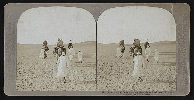 Photo:Crossing the Libyan desert to Memphis and Sakkara, Egypt