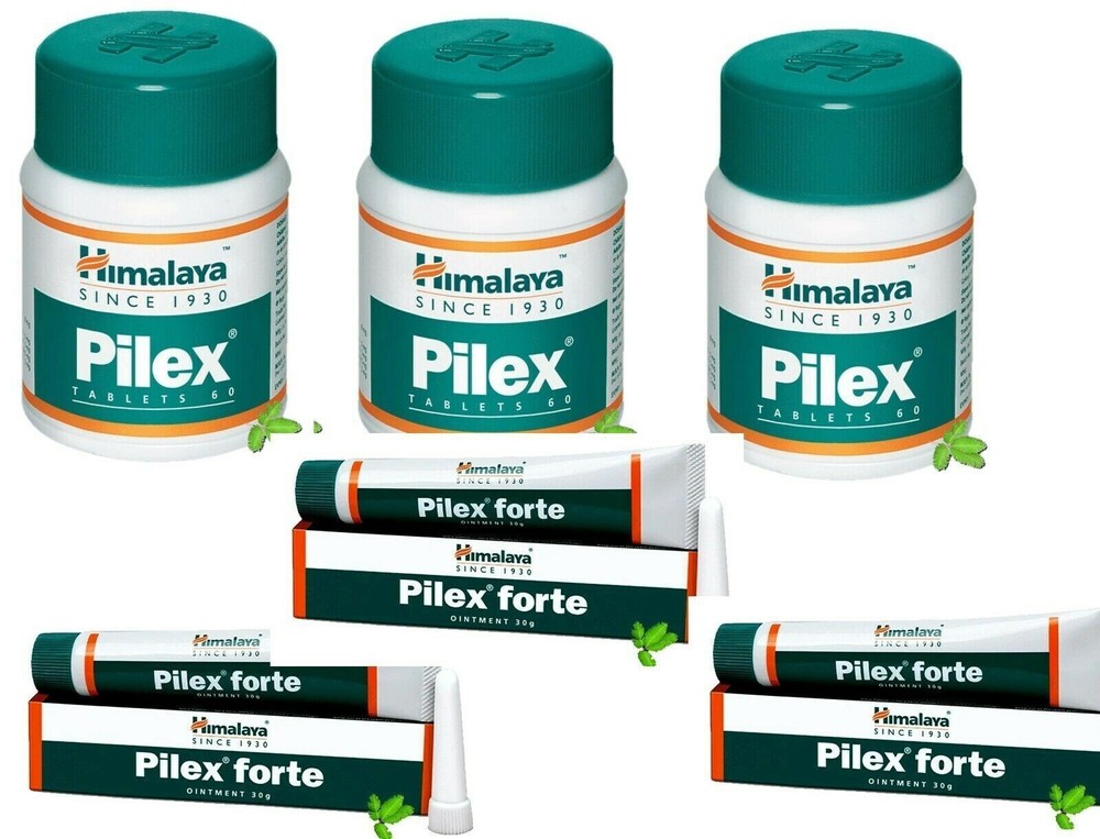 Himalaya Pilex 60 Tabs +  Pilex Forte Ointment 30g