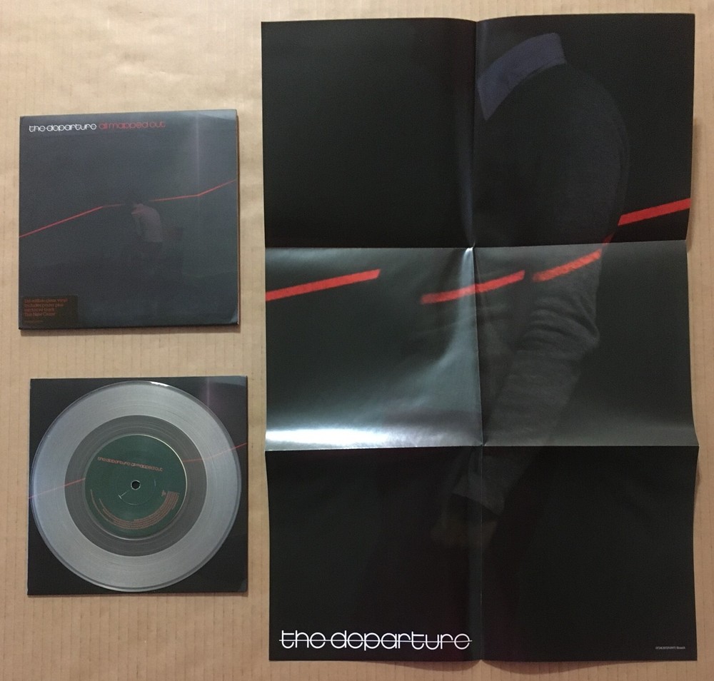 The DEPARTURE All Mapped out w/ UNRELEASED & POSTER CLEAR Europe 7” Inch Vinyl