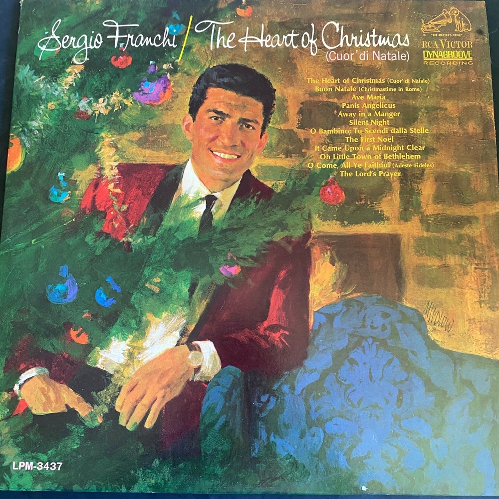 Sergio Franchi – The Heart of Christmas LP Record 1965 RCA Victor Holiday Vocal