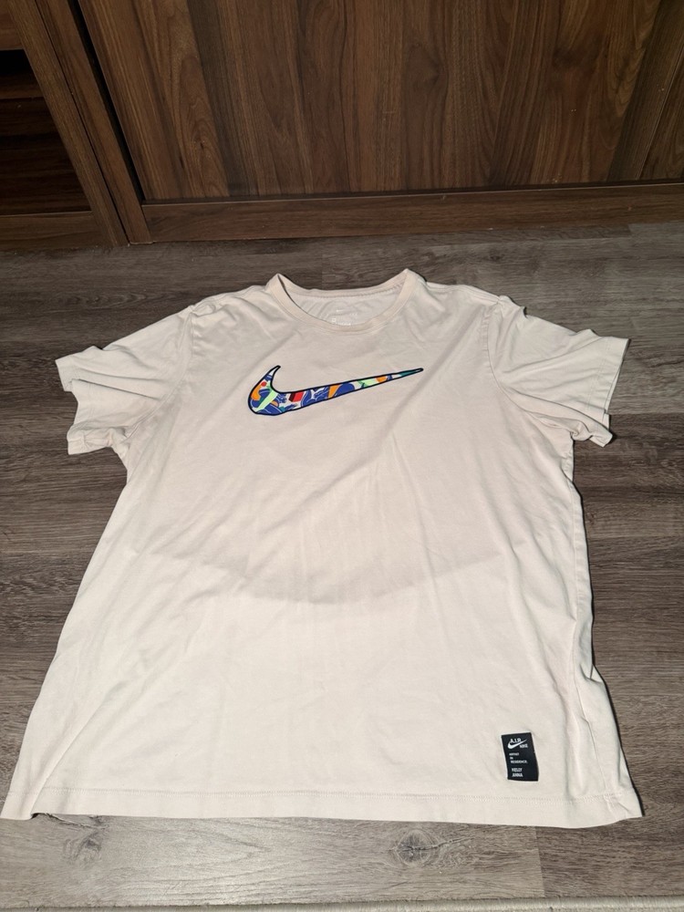 Nike Cream Color XXL Short Sleeve T-Shirt Men's