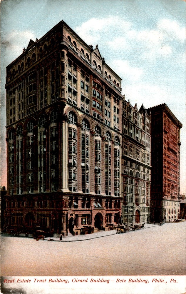 Real Estate Trust Building, Girard Building, Betz Building, Phila., Postcard