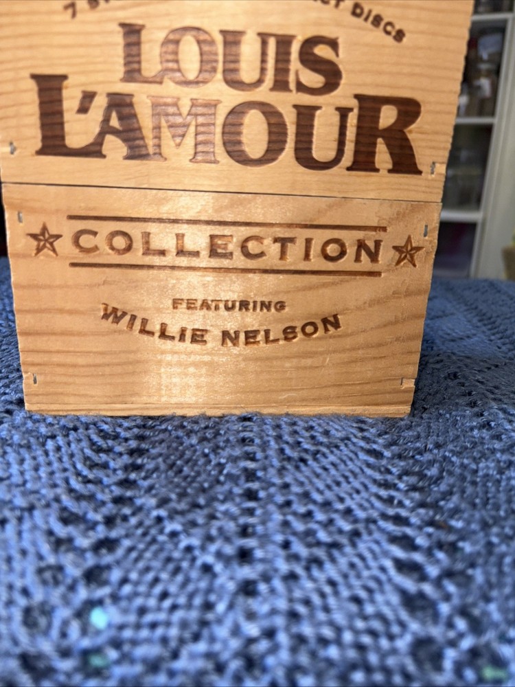 Louis L'Amour Western Collection Audiobook 4 CD Set in Wooden Box, Willie Nelson